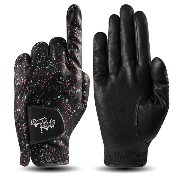 Black Paint Splatter Golf Glove