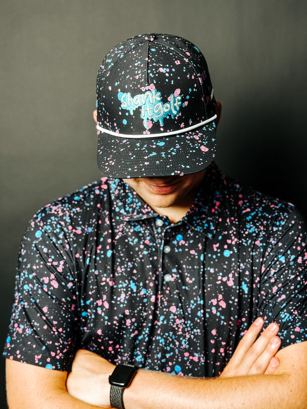 Drippy Black Paint Hat