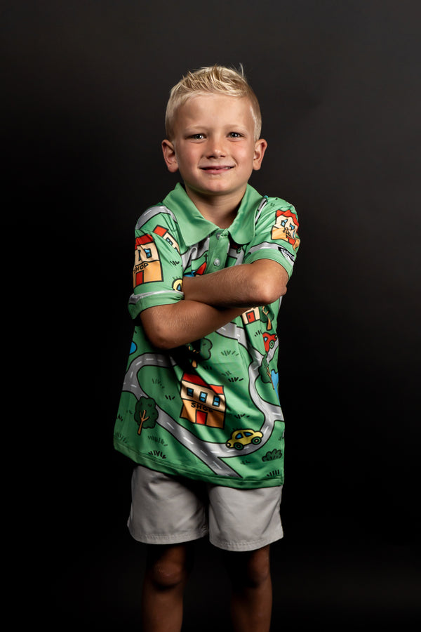 Kids Car Map Youth Polo