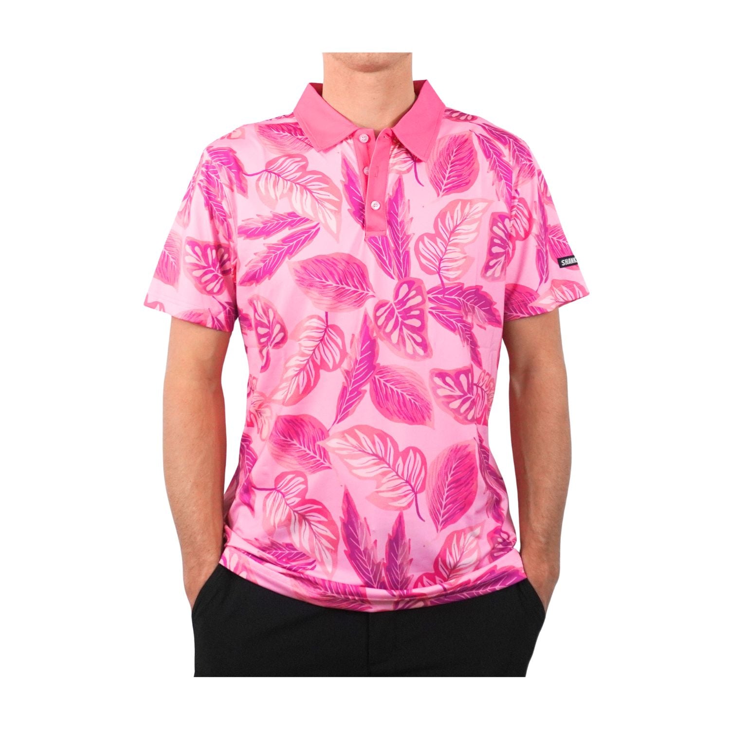 Pink Floral Polo