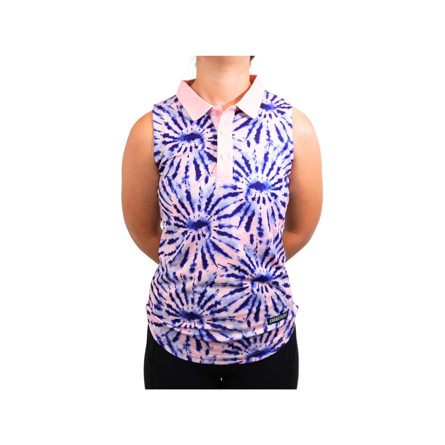 Womens Tie Dye Polo