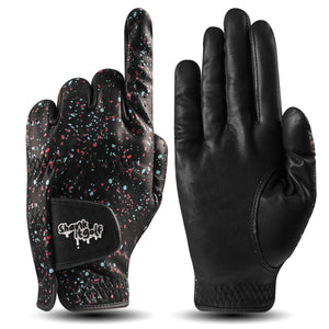 Black Paint Splatter Golf Glove