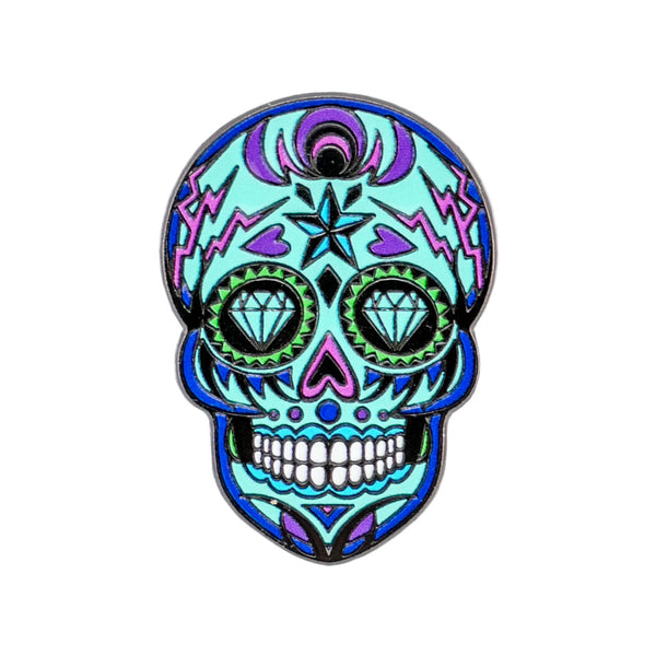 Blue Sugar Skull Ball Marker