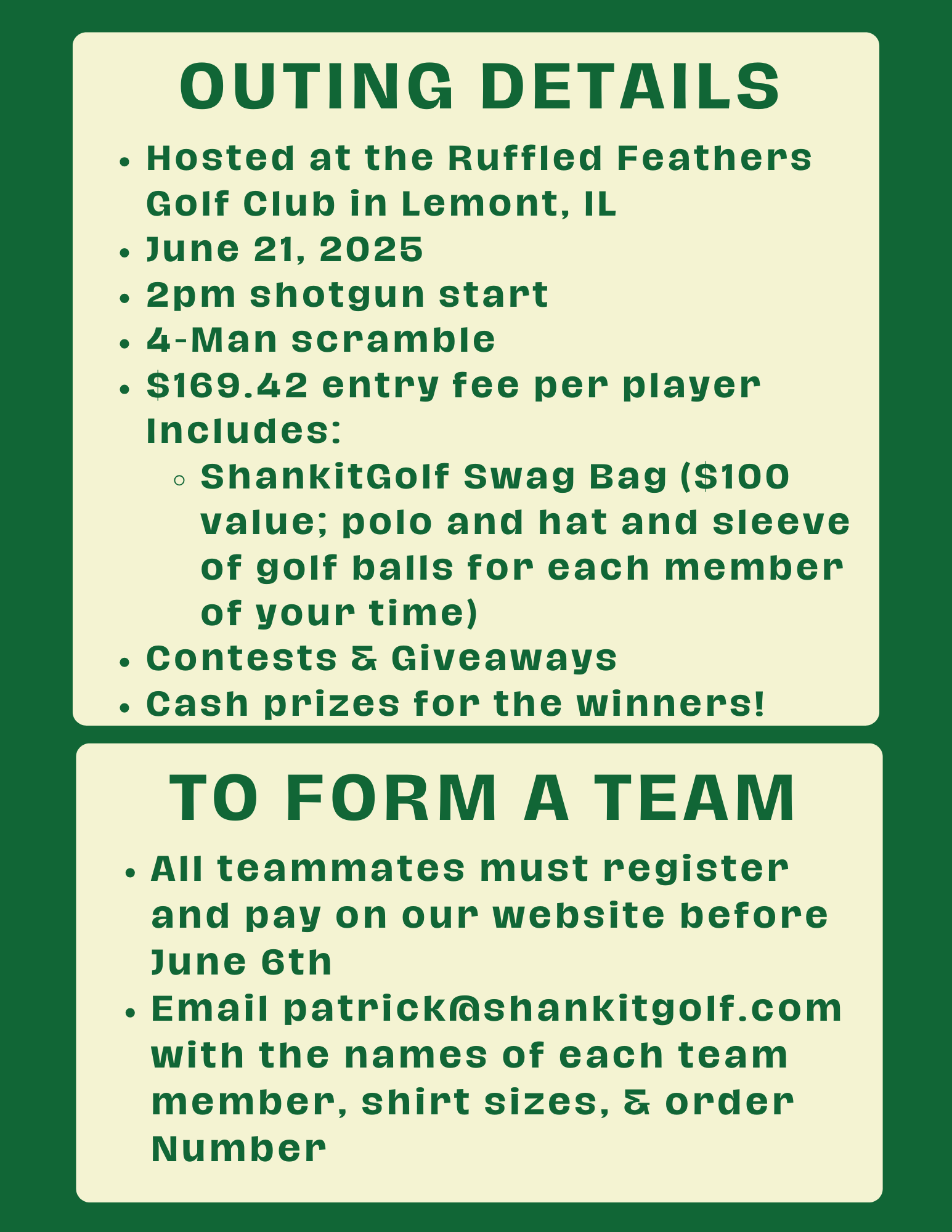 2025 SHANKITGOLF TOURNAMENT