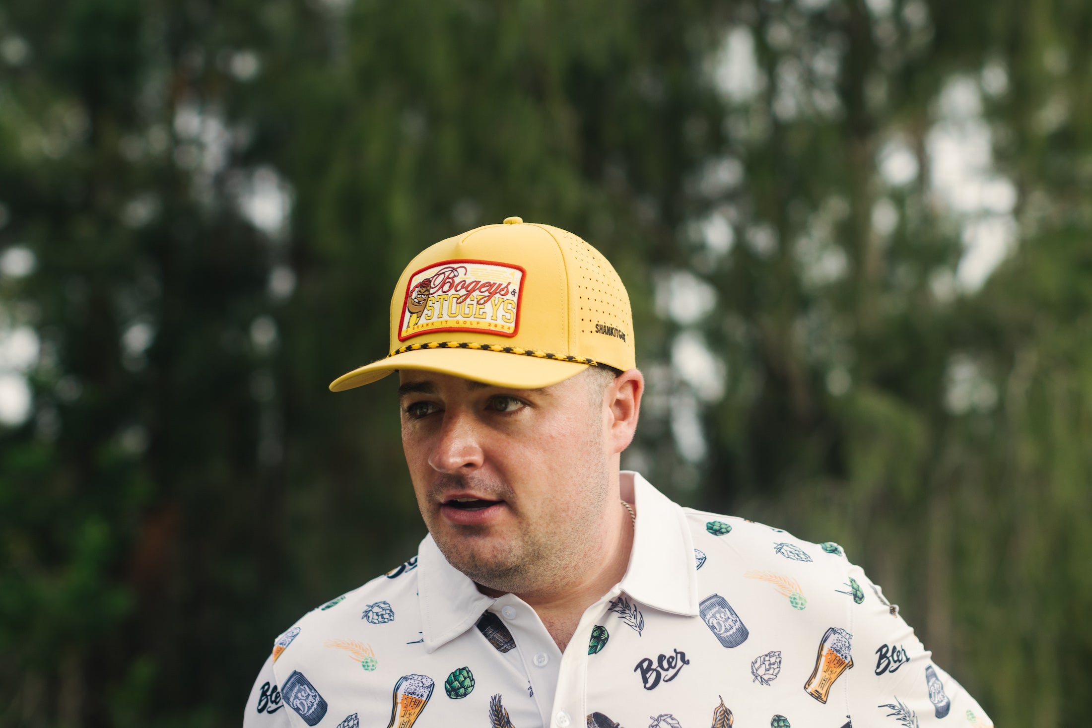 Mustard Bogeys and Stogies Rope Golf Hat