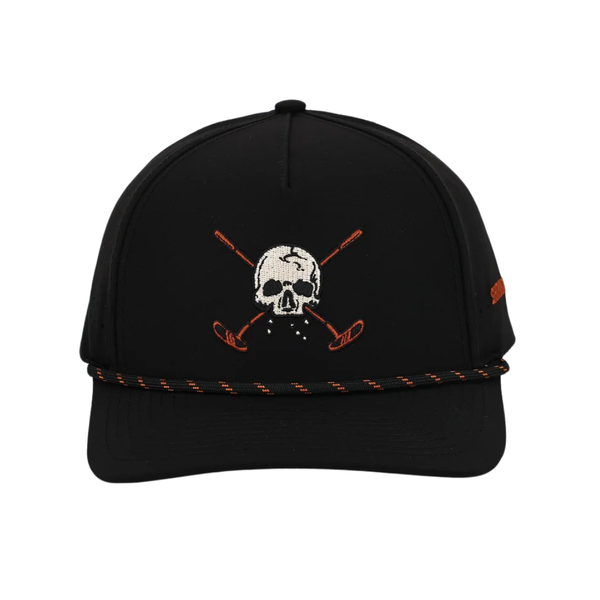 Black Skull and Crossbones 2.0 Golf Hat