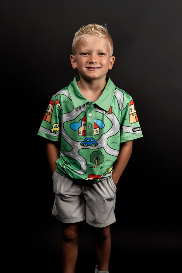 Kids Car Map Youth Polo