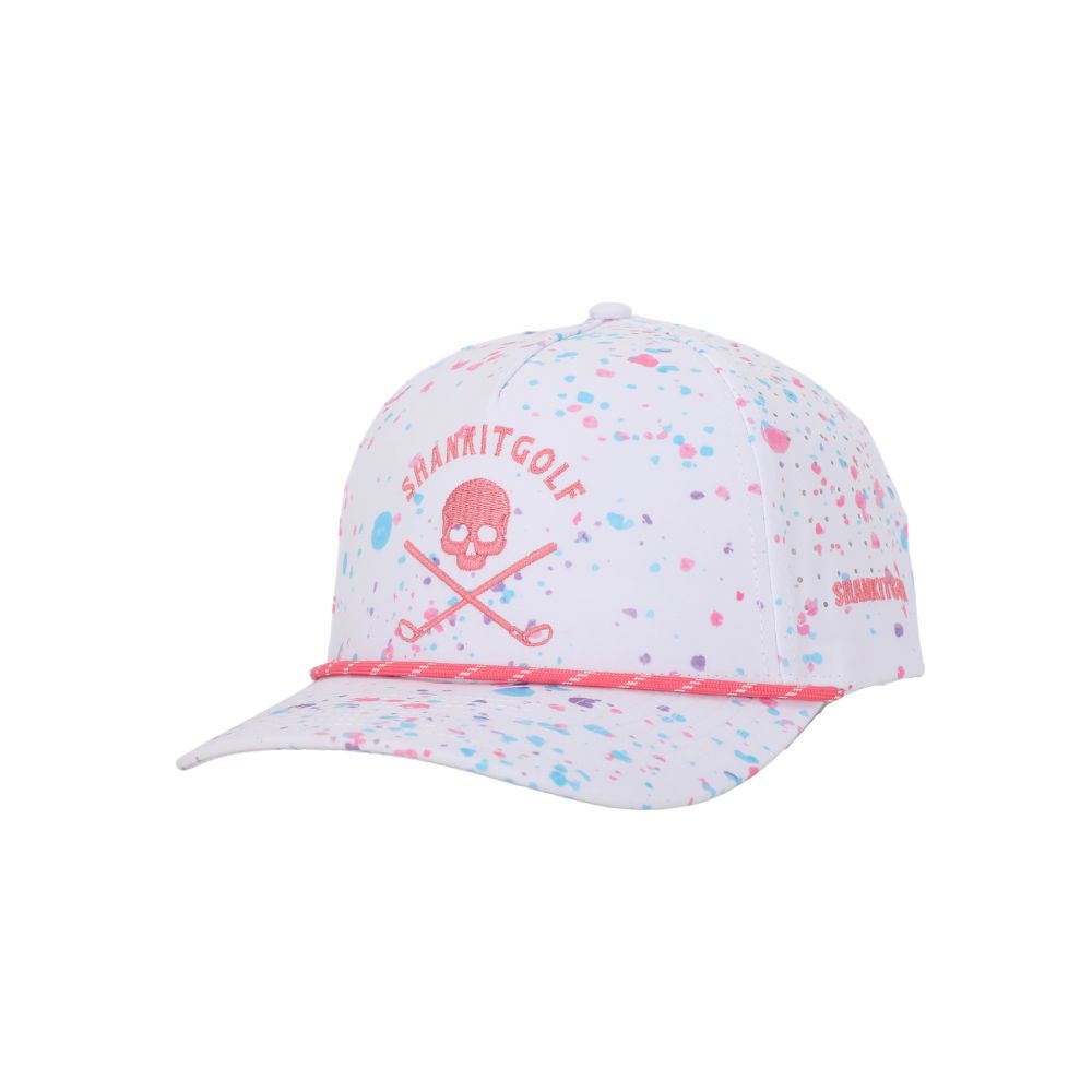 White Paint Splatter Golf Hat