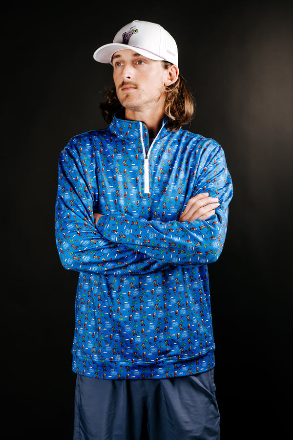 Game Over 8 Bit Quarter Zip