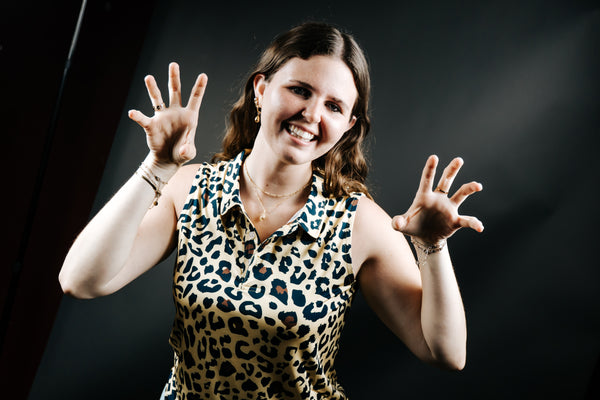 Womens Cheetah Leopard Polo