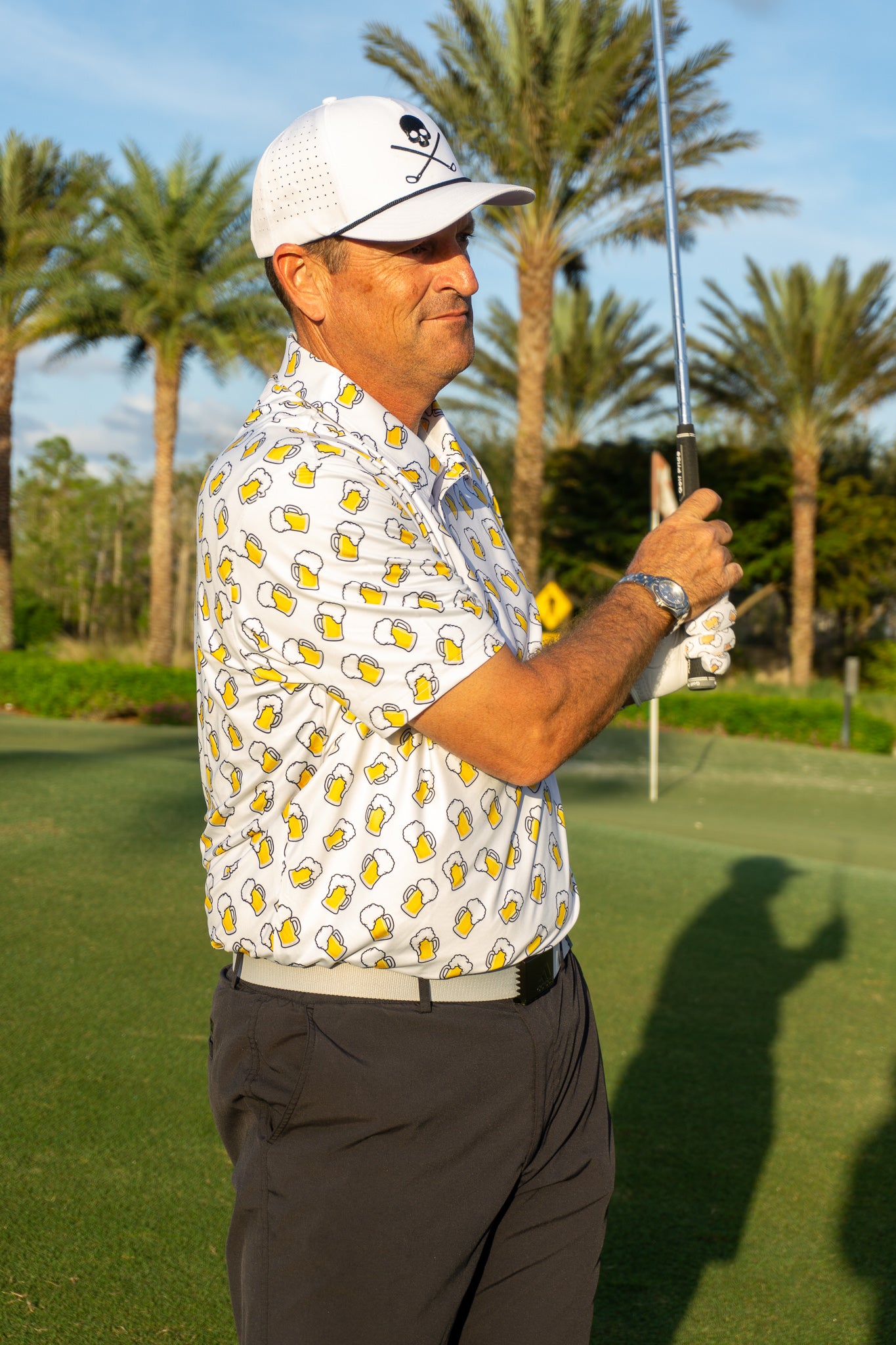 Skull and store crossbones golf shirt