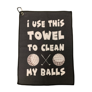 Clean My Balls Golf Towel Funny Gag Gift
