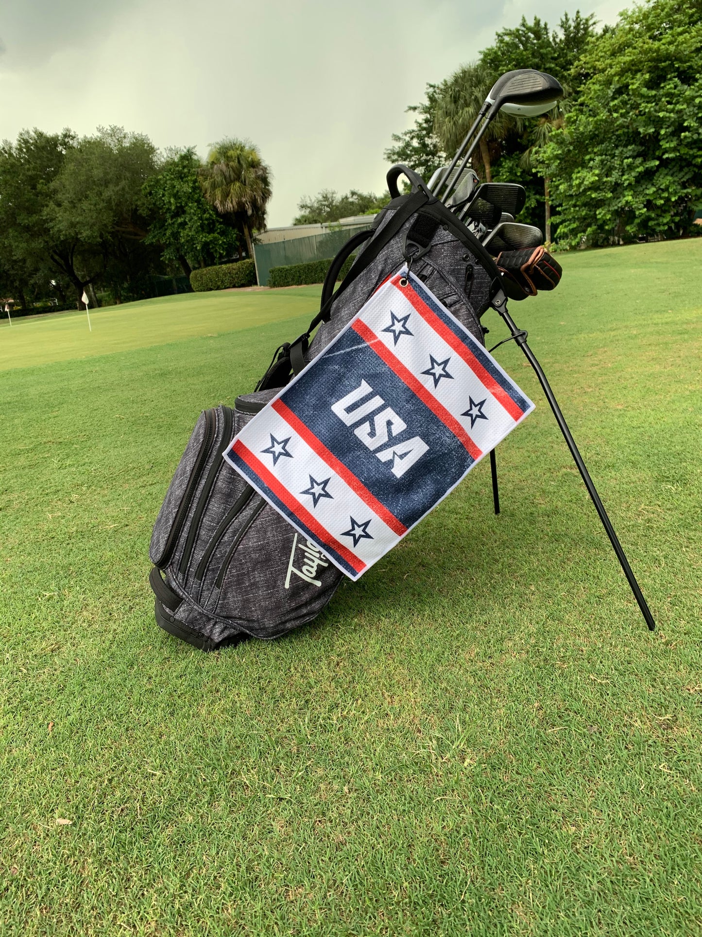 USA Waffle Golf Towel